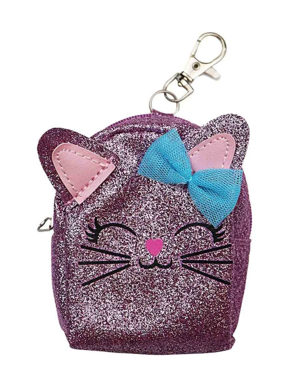 Novelty Glitter Mini Purse Keychains, Assorted / bundle of 6